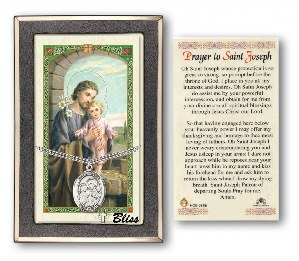 Saint Joseph Holy Card with Medal of St. Joseph