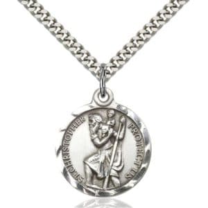 St Christopher Protection Medal Pendant: 