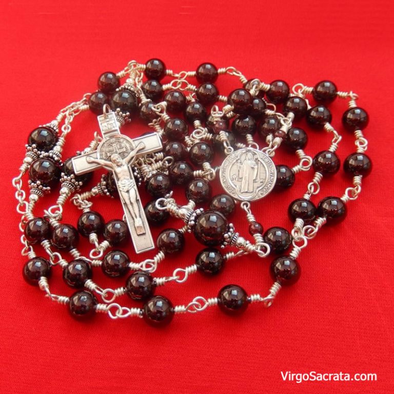 Sterling Silver Saint-Benedict Rosary Benedictine Rosaries