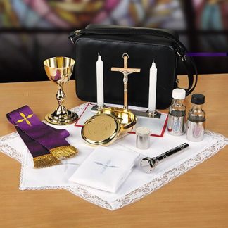 Altar Table Lampada and Candle Sticks Set Liturgical Church Supplies