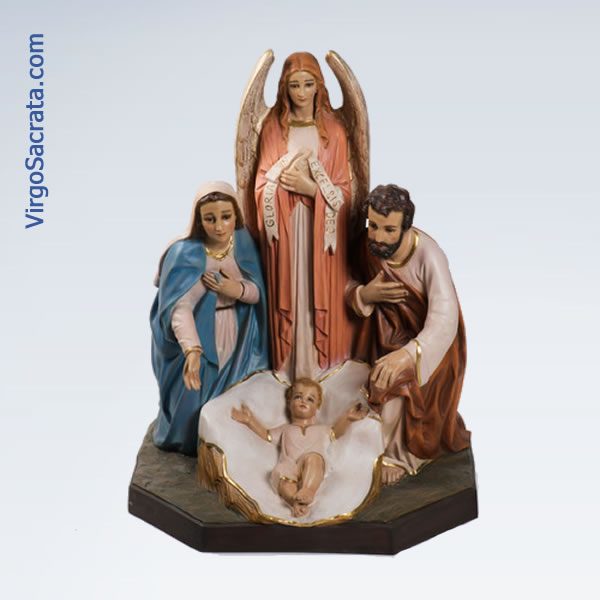 Holy Family Nativity Scene with Angel