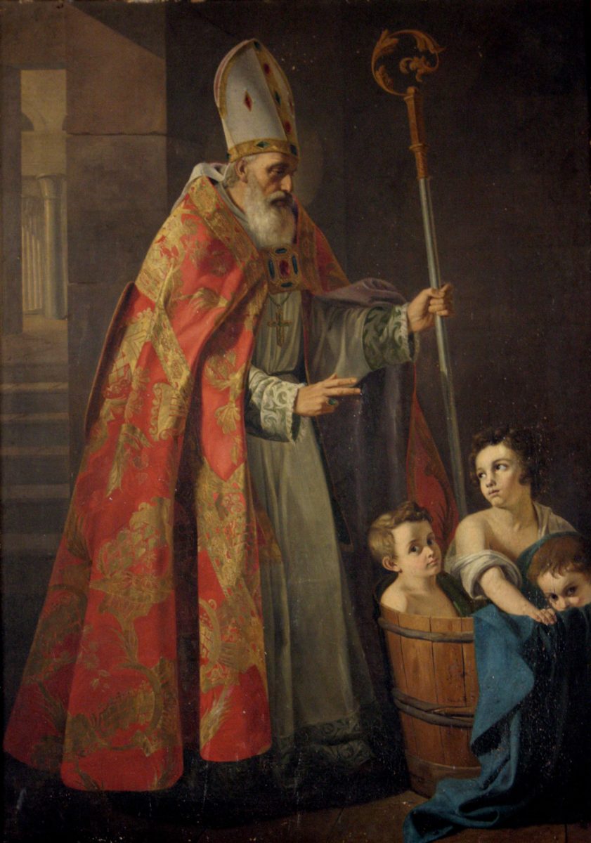 Saint Nicholas Blessing Children at the Basilica of Saint Nicholas of Bari