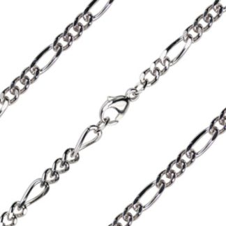 Heavy Figaro Chain in Sterling Silver