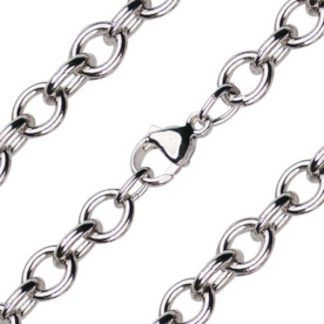 Heavy Open Cable Chain in Sterling Silver